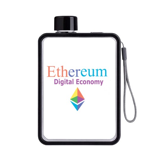 ETHEREUM DIGITAL ECONOMY Flat Water Bottles