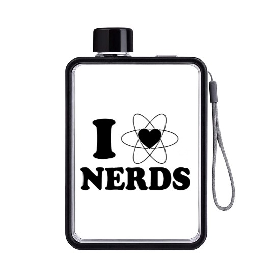 I LOVE NERDS Flat Water Bottles