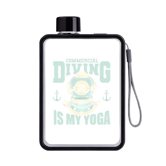 Scuba Diving Diver Flat Water Bottles
