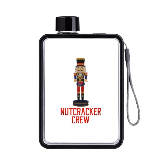 Nutcracker Crew Ballet Dance Play Retro Nut Cracke Flat Water Bottles