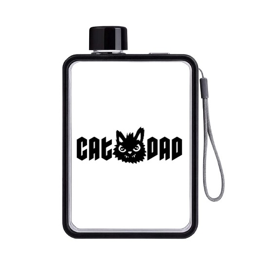 Dangerous cat dad wicked Flat Water Bottles