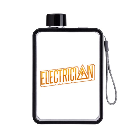Electrician Electrical Engineer Lineman Flat Water Bottles