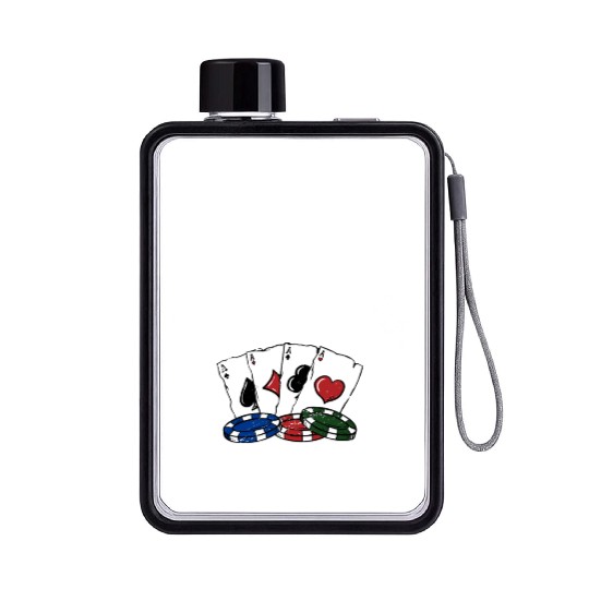 There's No Time to Limp Poker Sayings Poker Flat Water Bottles