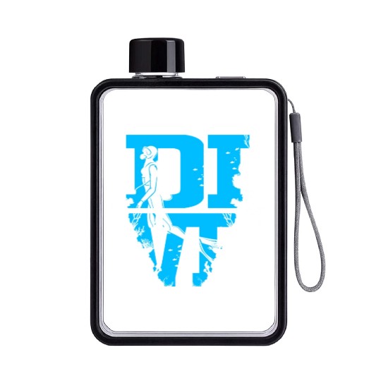 Scuba Diver Dive Scuba Diving Flat Water Bottles