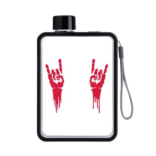 blood music heavy metal Flat Water Bottles