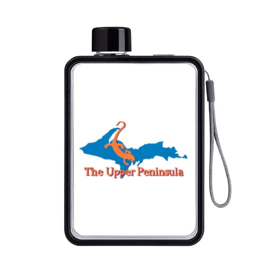 Upper Peninsula Newt Flat Water Bottles