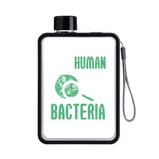 10% Human 90% Bacteria Biologist Science Biology Flat Water Bottles
