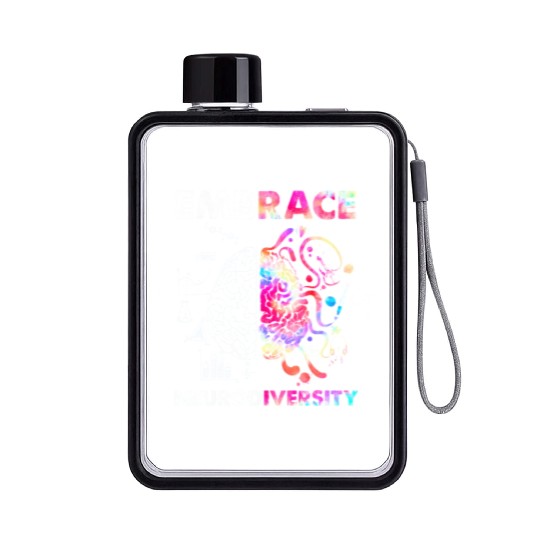 Embrace Neurodiversity Autism Awareness Flat Water Bottles