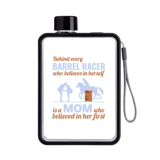 Barrel Racer Racing Horse Riding Mom Mothers day Flat Water Bottles