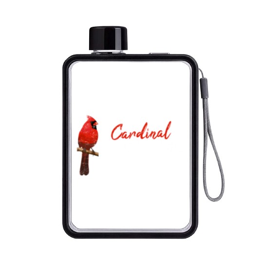 Cardinal Whisperer Northern Cardinal Bird Red Card Flat Water Bottles
