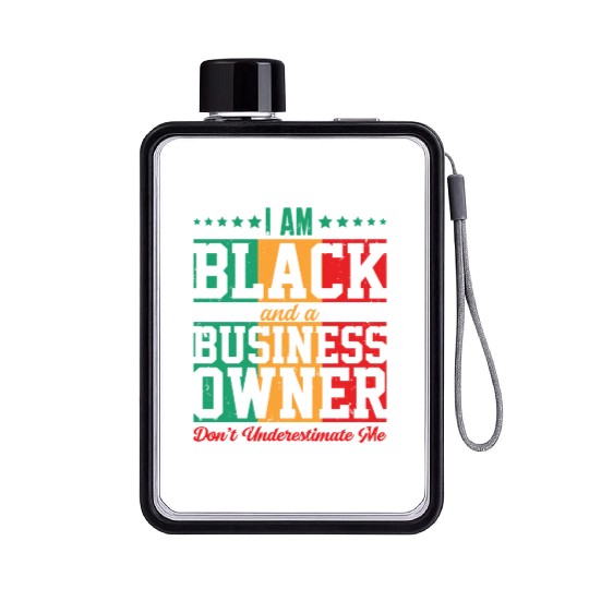 Entrepreneurship Lifestyle Business Mindset Gifts Flat Water Bottles