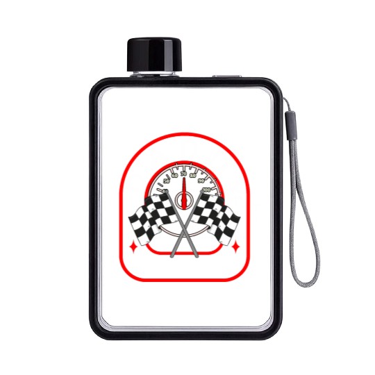 Daddy Pit Crew Flat Water Bottles, Father's Day Gift Race Day