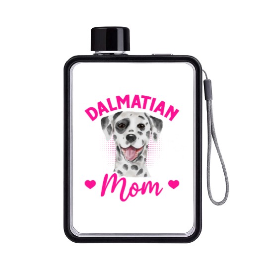 Dog Lover Puppy Cute Dalmatian Mom Flat Water Bottles