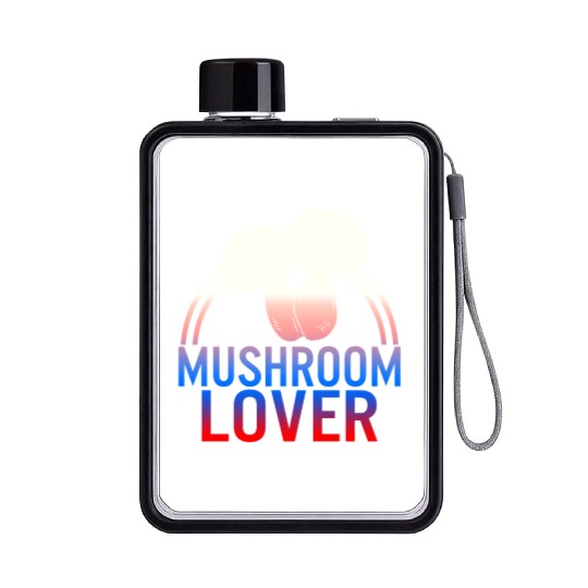 Fungi Flat Water Bottles, The Mushroom Lover Flat Water Bottles, Funny