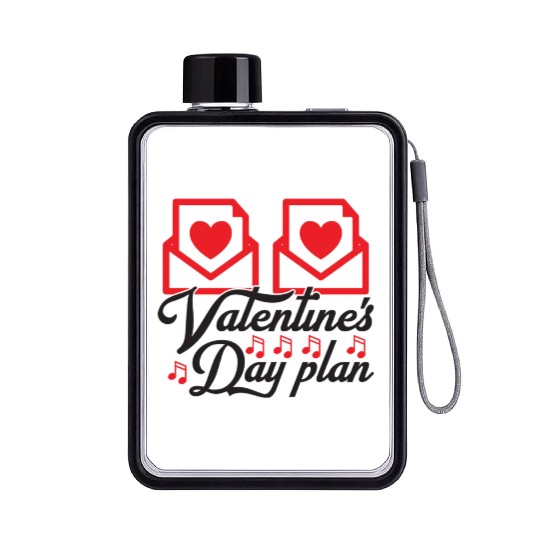 Valentine Party Plan Flat Water Bottles