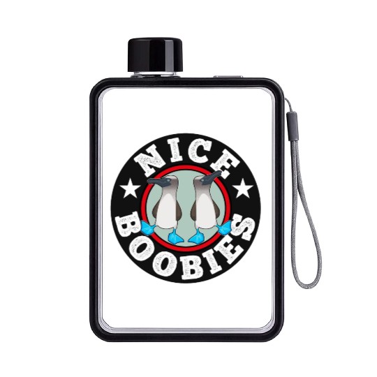 Blue Footed Booby Bird Funny Gift Flat Water Bottles