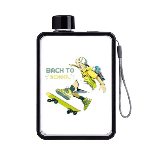 back to school Flat Water Bottles