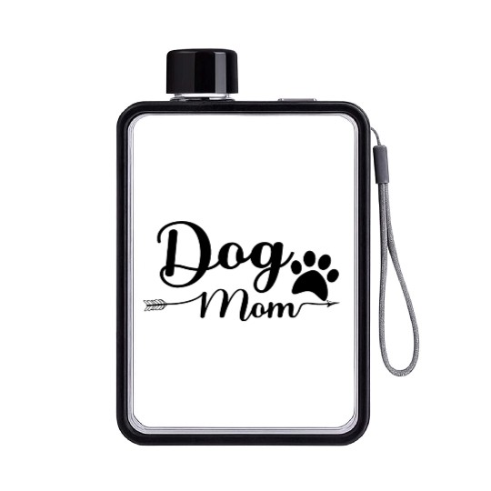 dog mom Flat Water Bottles