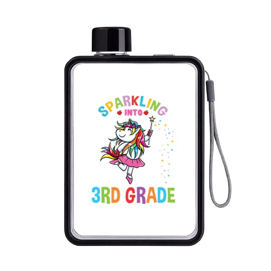 Sparkling Into 3rd Grade Back To School Flat Water Bottles