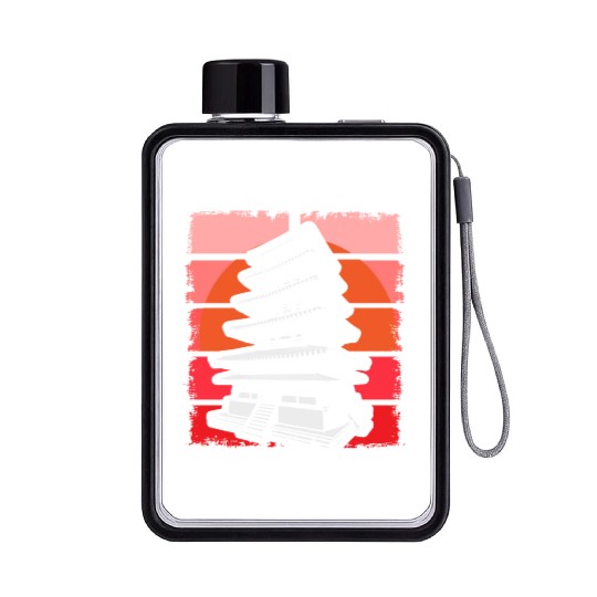 Japan Bonsai Proud Gift Idea Flat Water Bottles