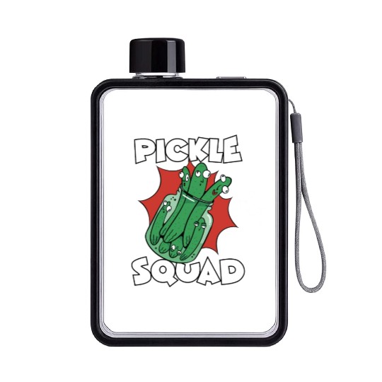 Pickle Squad Flat Water Bottles