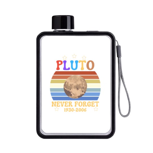 pluto never Forget light Flat Water Bottles