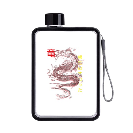 Japanese Streetwear Retro Dragon Aesthetic Tokyo Flat Water Bottles