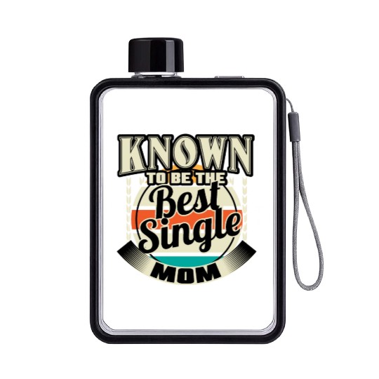 Single Mom Mom Son Gift Idea Flat Water Bottles