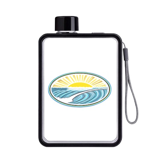 Surf Sunrise Oval Flat Water Bottles