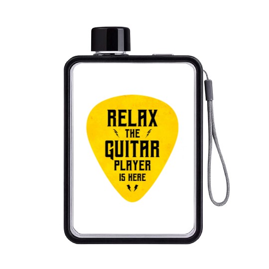 Relax The Guitar Player Is Here Flat Water Bottles