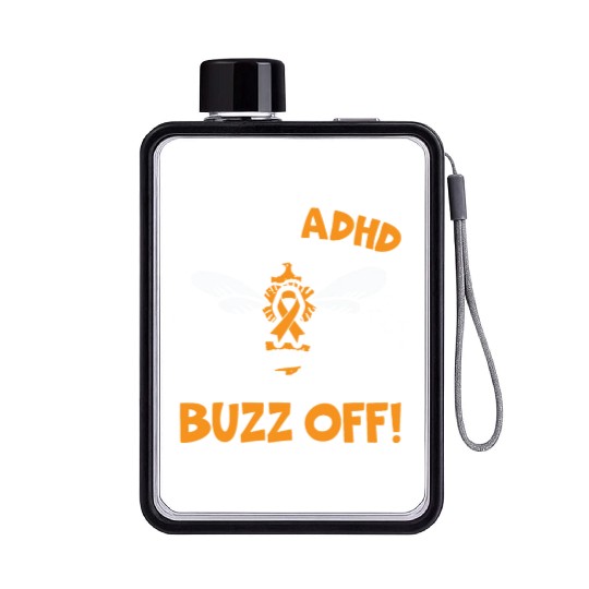 I Told ADHD To Buzz Off Embrace Neurodiversity Bee Flat Water Bottles