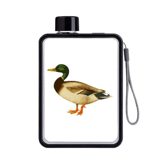 Mallard Duck Cute Duck Wild Duck Lover Flat Water Bottles