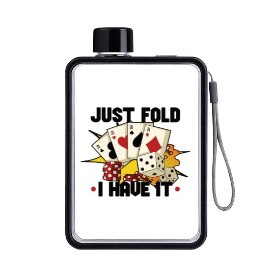 Poker Casino Poker Player Gambling Roulette Gift Flat Water Bottles