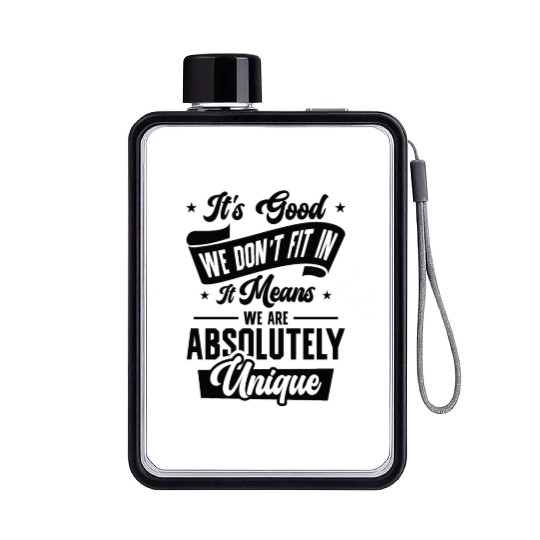 Positivity Misfits Poets Poetry Unique Uniqueness Flat Water Bottles