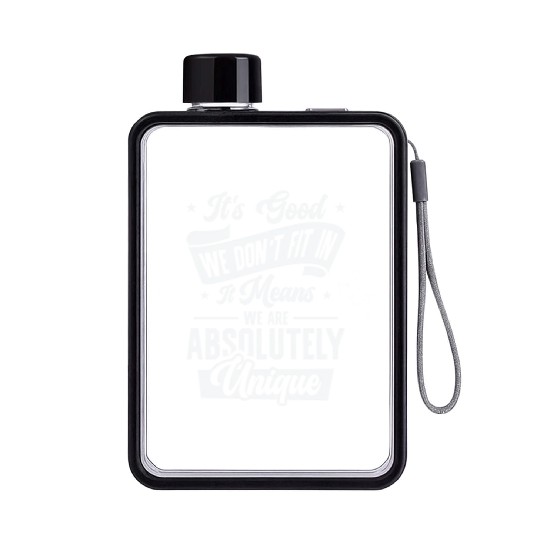 Positivity Misfits Poets Poetry Unique Uniqueness Flat Water Bottles