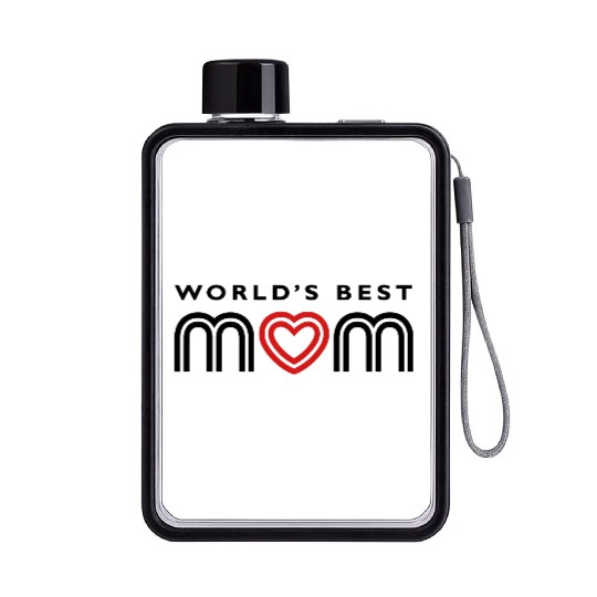 World's Best Mom (mp) Flat Water Bottles