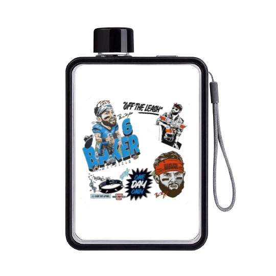 baker mayfield Flat Water Bottles