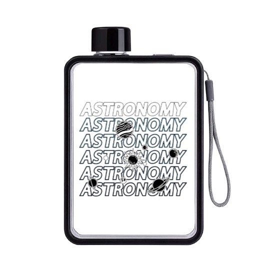 Astronomy Lovers Space Stars Universe Science Flat Water Bottles