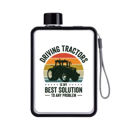 Problem Solution Tractor Farming Agriculture Flat Water Bottles