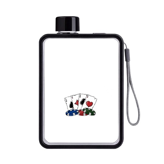 Poker is a Lifestyle Not a Hobby Poker Player Flat Water Bottles