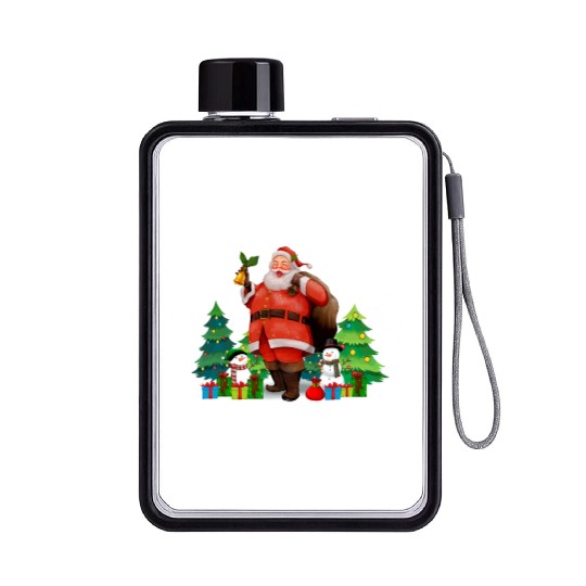 I Do It For The Ho's Funny Inappropriate Christmas Flat Water Bottles