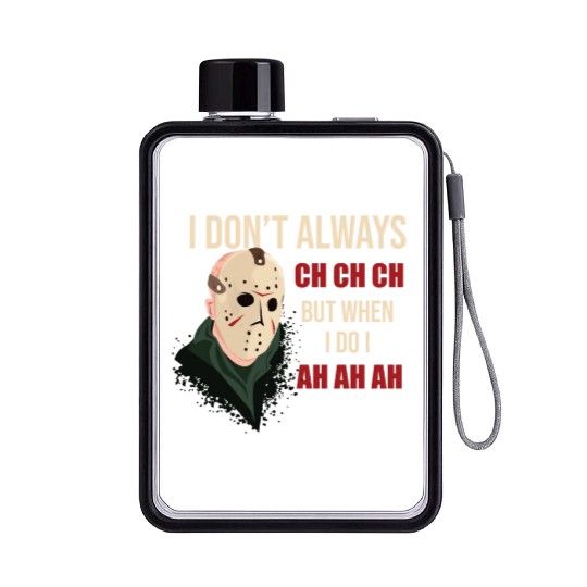 Funny Halloween party Jason hokey mask Friday 13th Flat Water Bottles