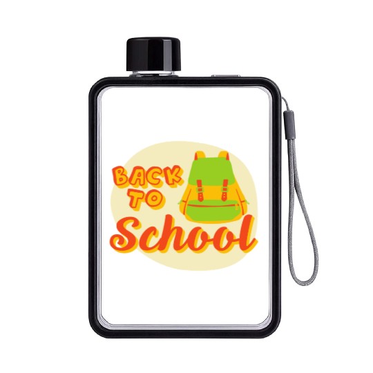 back to school 7 Flat Water Bottles