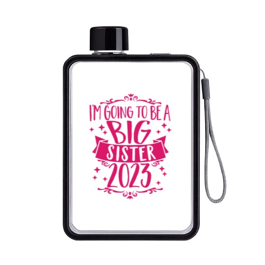Going to be a Big Sister 2023 Pregnancy Big Sis Flat Water Bottles