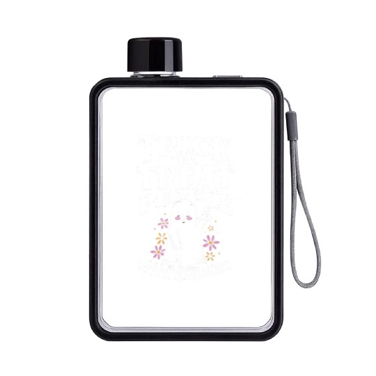 Trick or treat people with kindness - cute ghost Flat Water Bottles