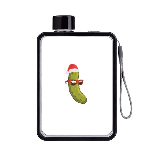 I Found The Christmas Pickle Funny Dill German Tra Flat Water Bottles