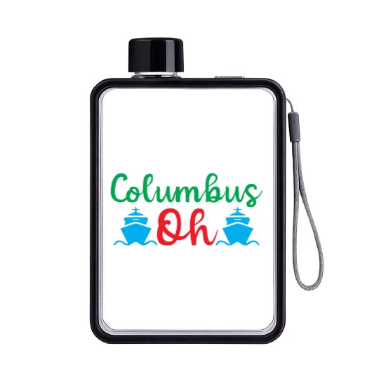 Happy Columbus Day classic Flat Water Bottles