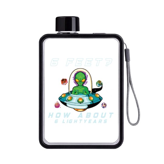 Alien Extraterrestrial Area 51 UFO Space Geek Gift Flat Water Bottles
