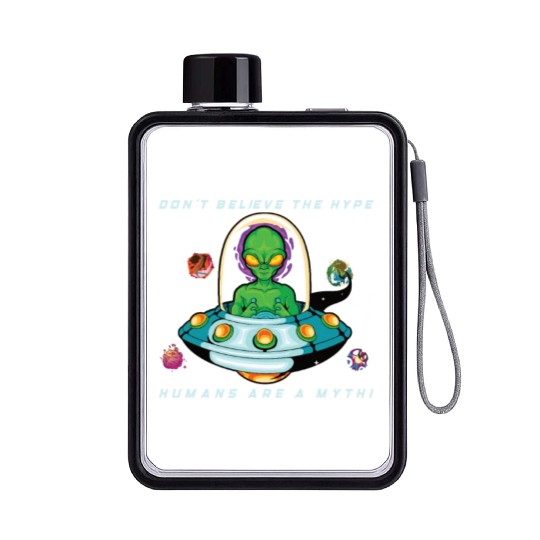 Alien Extraterrestrial Area 51 UFO Space Geek Gift Flat Water Bottles