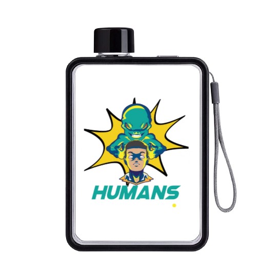 Alien Extraterrestrial Area 51 UFO Space Geek Gift Flat Water Bottles